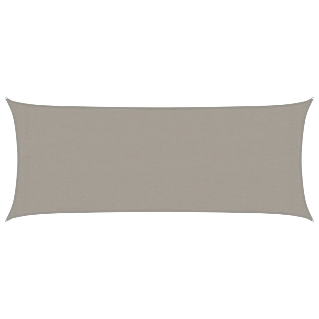 Vidaxx vela solar 160 g m² rectangular 2x5 m HDPE gris claro