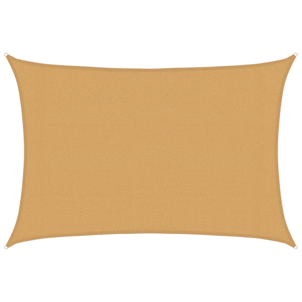 Vidaxl Sonnensegel 160 g m² rechteckig 3x5 m HDPE sandfarben