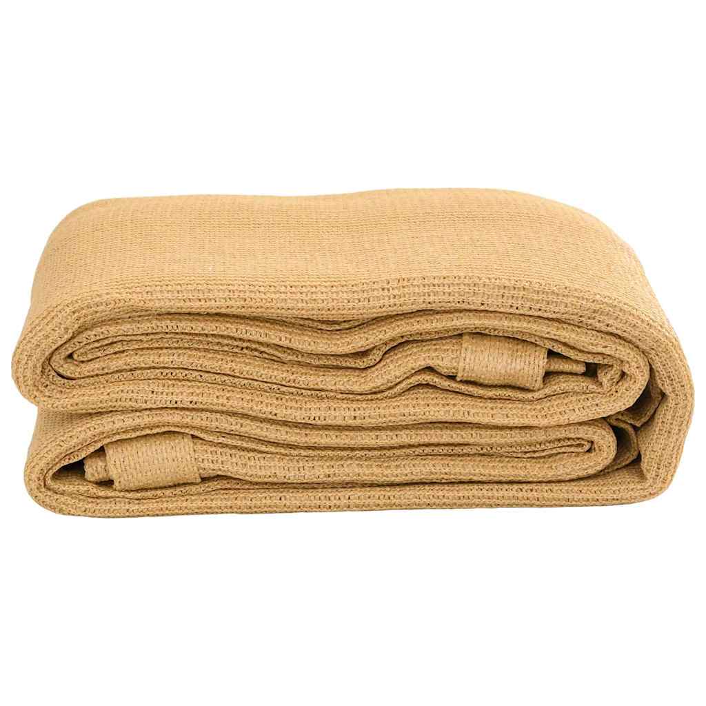 Tapis de tente VidaXL 200x200 cm HDPE couleur sable