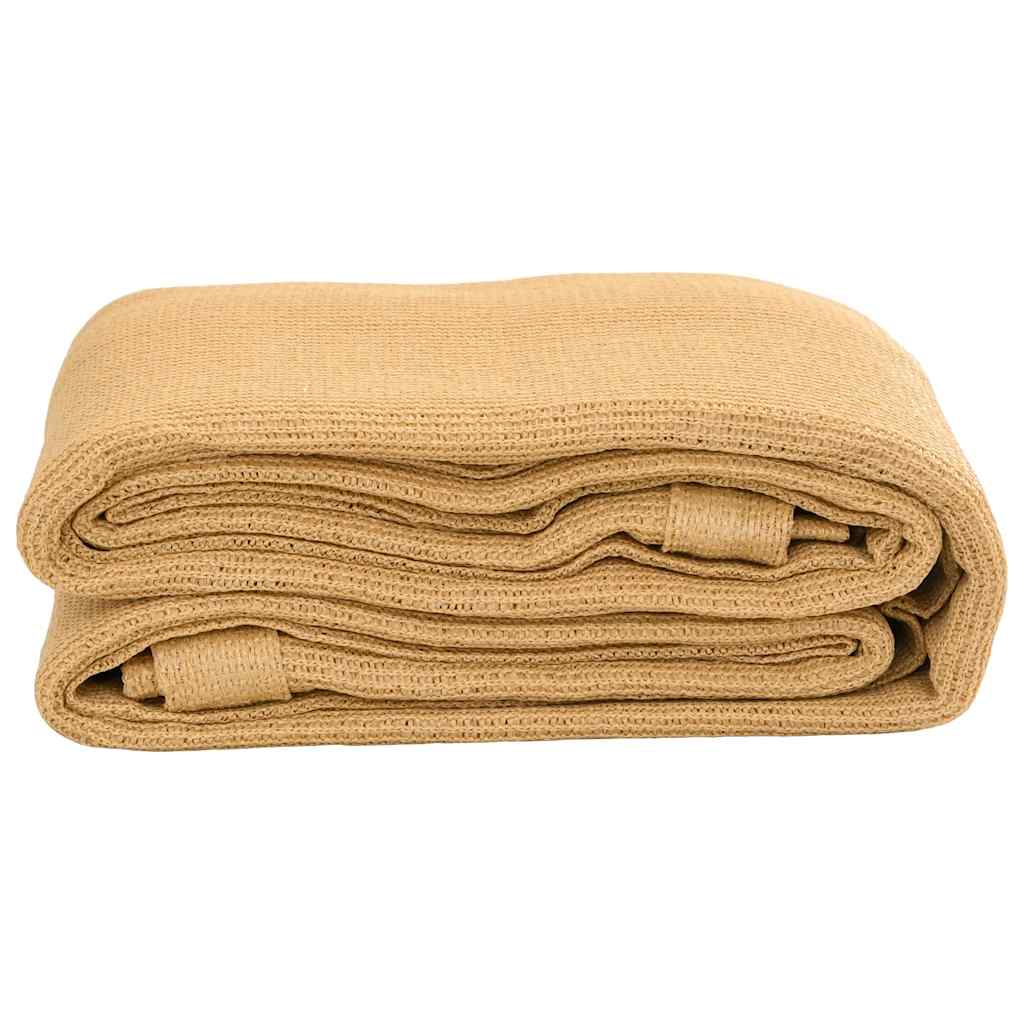 Tapis de tente VidaXL 250x400 cm HDPE couleur sable