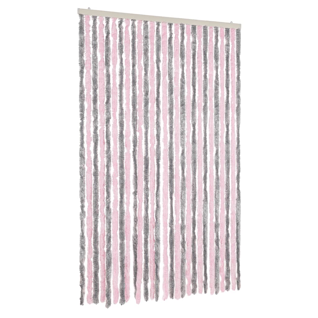 Vidaxx fly curtain 118x220 cm chenille silver gray and pink