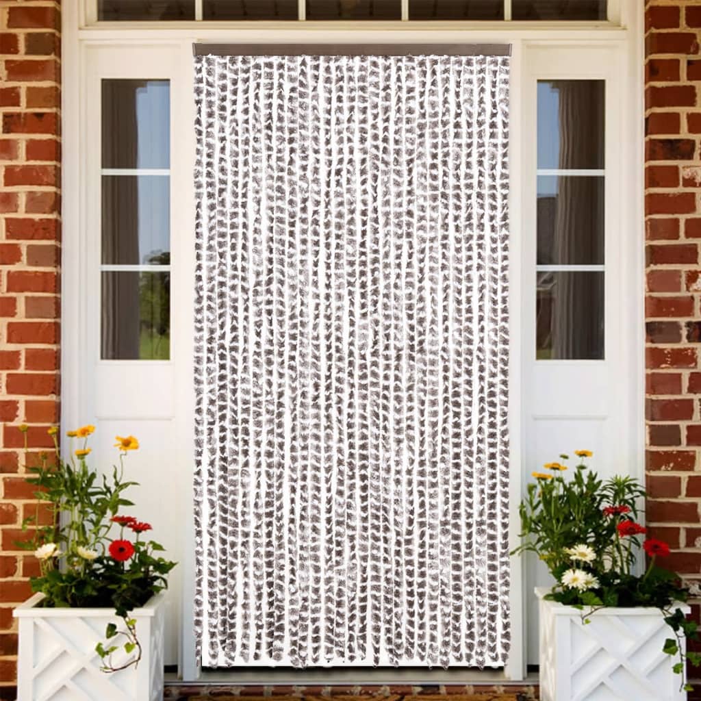 Vidaxx fly curtain 118x220 cm chenille taupe and white