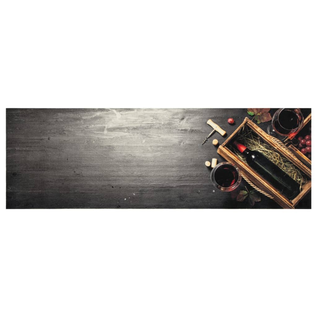 Vidaxl kuchyňská rohož omyvatelné víno Flesprint 60x180 cm samet
