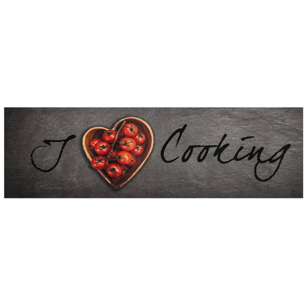 Vidaxx tappetino da cucina lavabile cucina testo 45x150 cm velluto