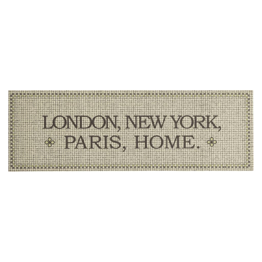Vidaxl Kitchen Mat Washable Home Text 60x180 cm fløjl