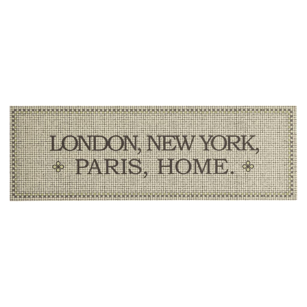 Vidaxl Kitchen Mat Washable Home Text 60x180 cm fløjl