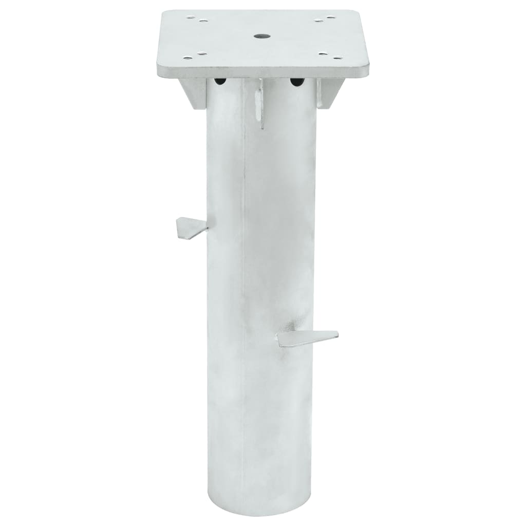 Vidaxx-Sonnenschirmständer für den Bodeneinbau, 16 x 16 x 39,5 cm, silberfarbener Stahl