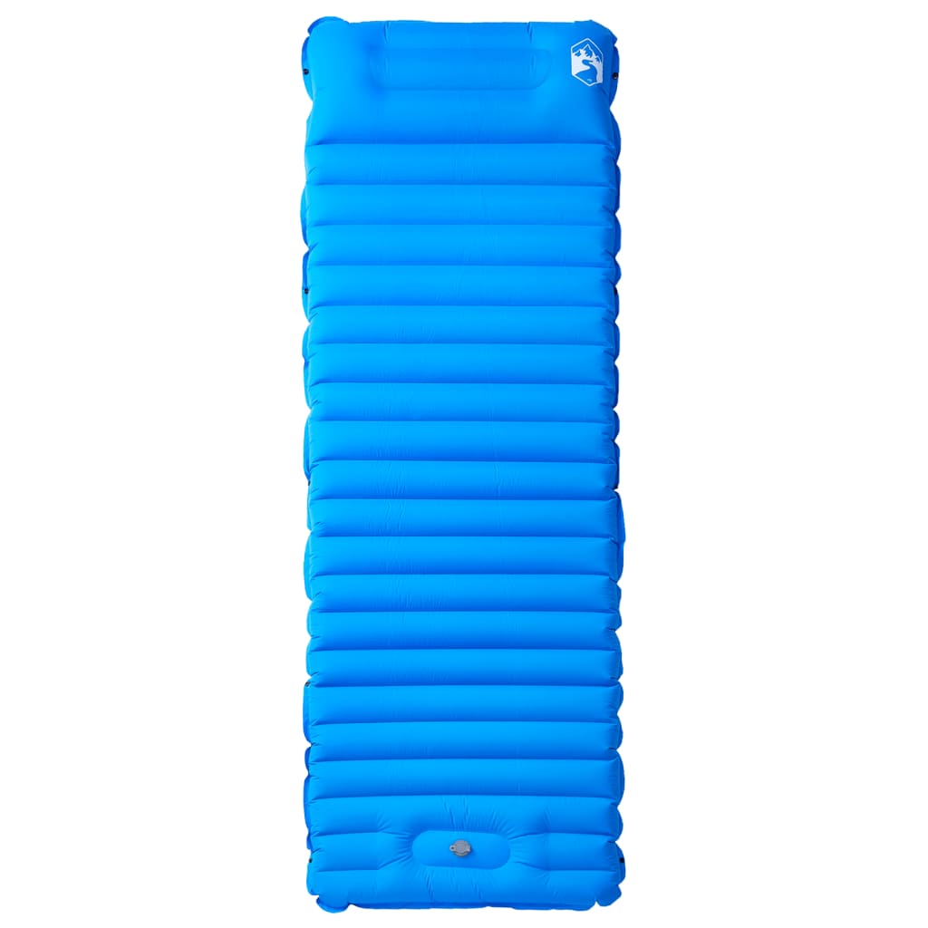 Vidaxl matelas de camping avec oreiller autogonflant 1 personne bleu
