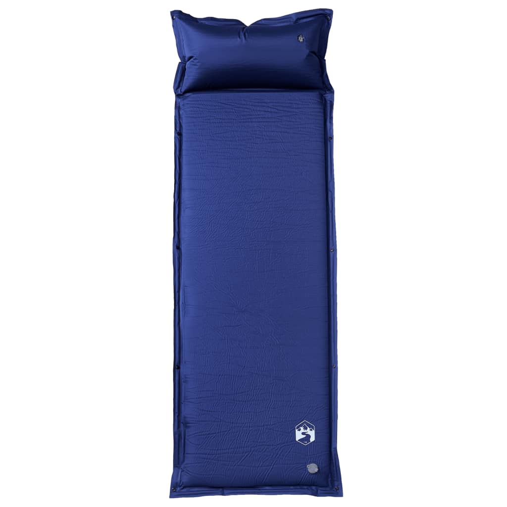 Materasso da campeggio VidaXL con cuscino autogonfiabile per 1 persona blu navy