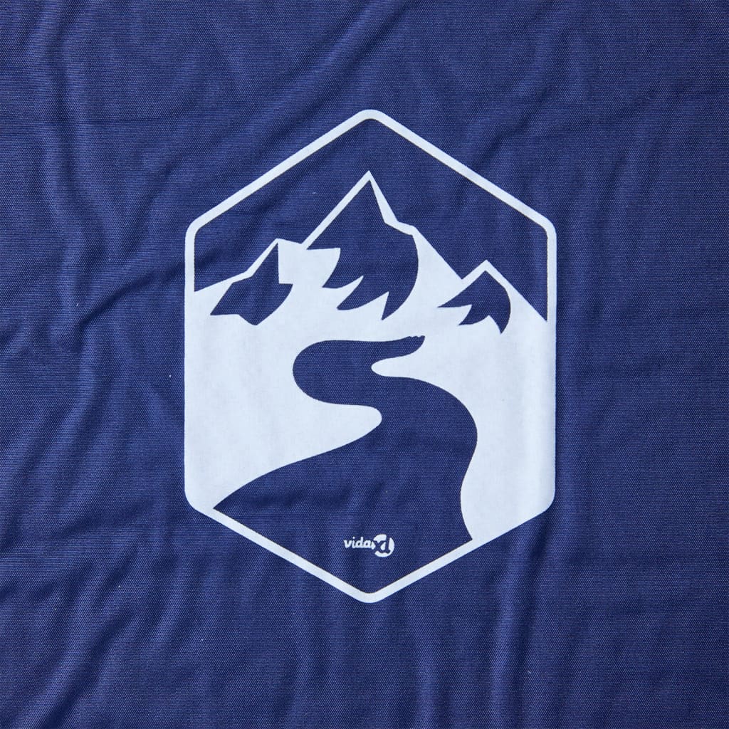 Materasso da campeggio VidaXL con cuscino autogonfiabile per 1 persona blu navy