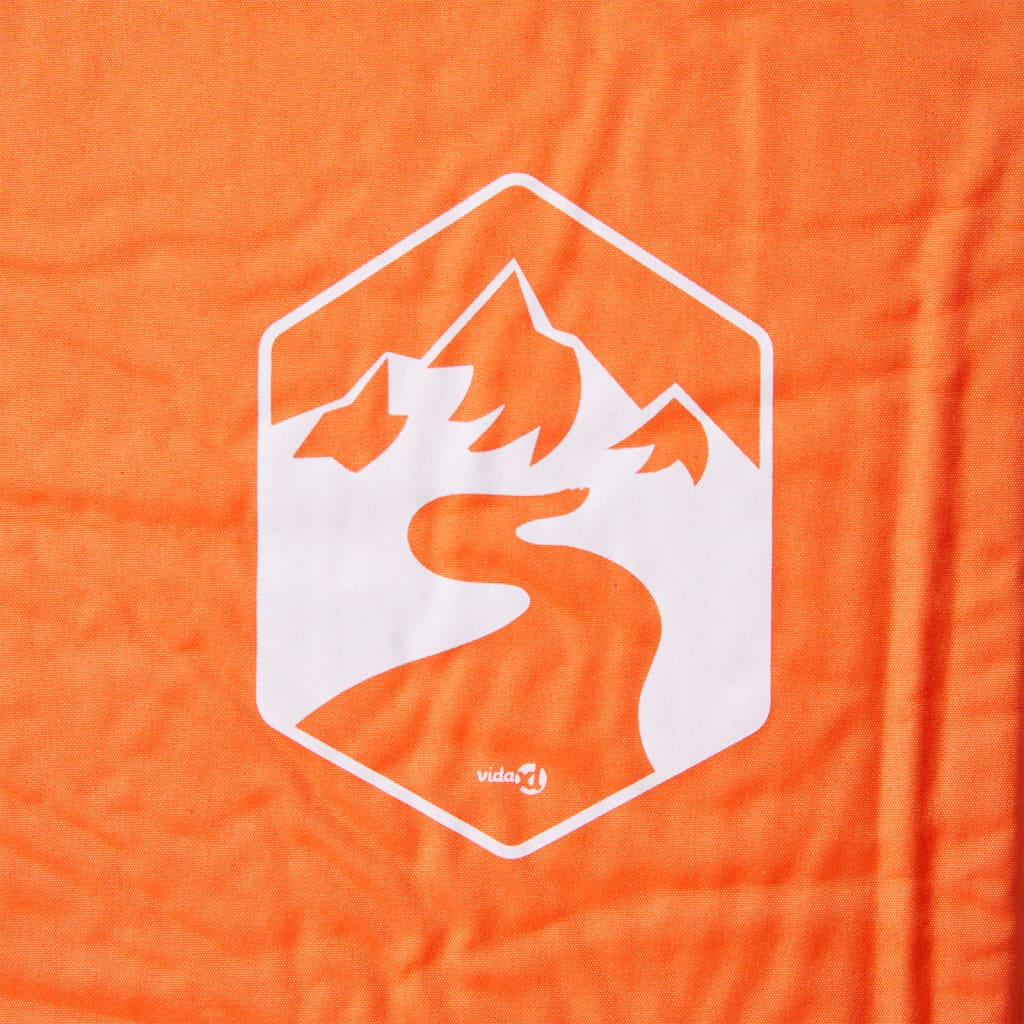 Vidaxl matelas de camping avec oreiller autogonflant 1 personne orange