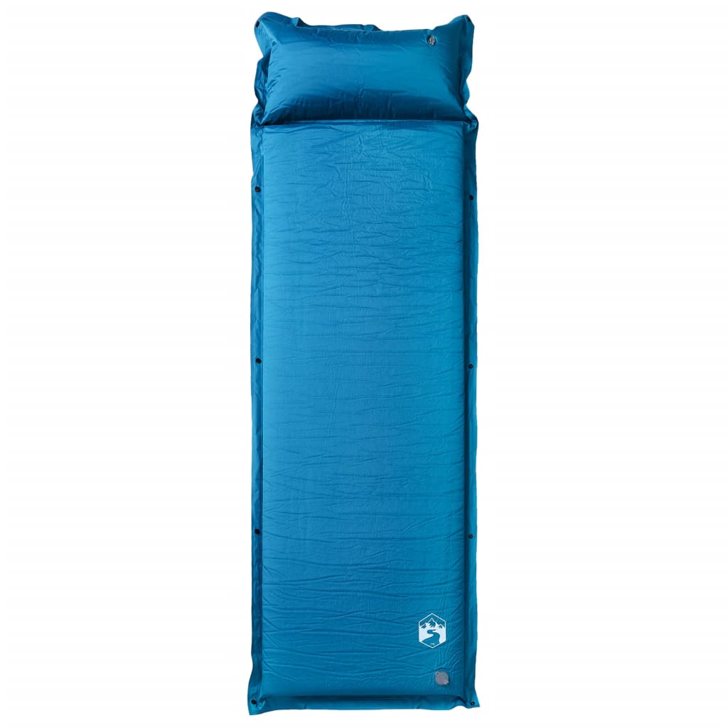 Vidaxl matelas de camping avec oreiller autogonflant 1 personne turquoise