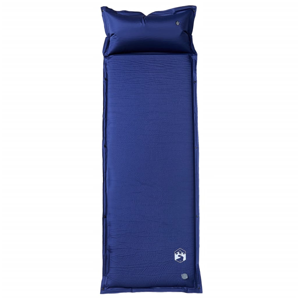 Materasso da campeggio VidaXL con cuscino autogonfiabile per 1 persona blu navy