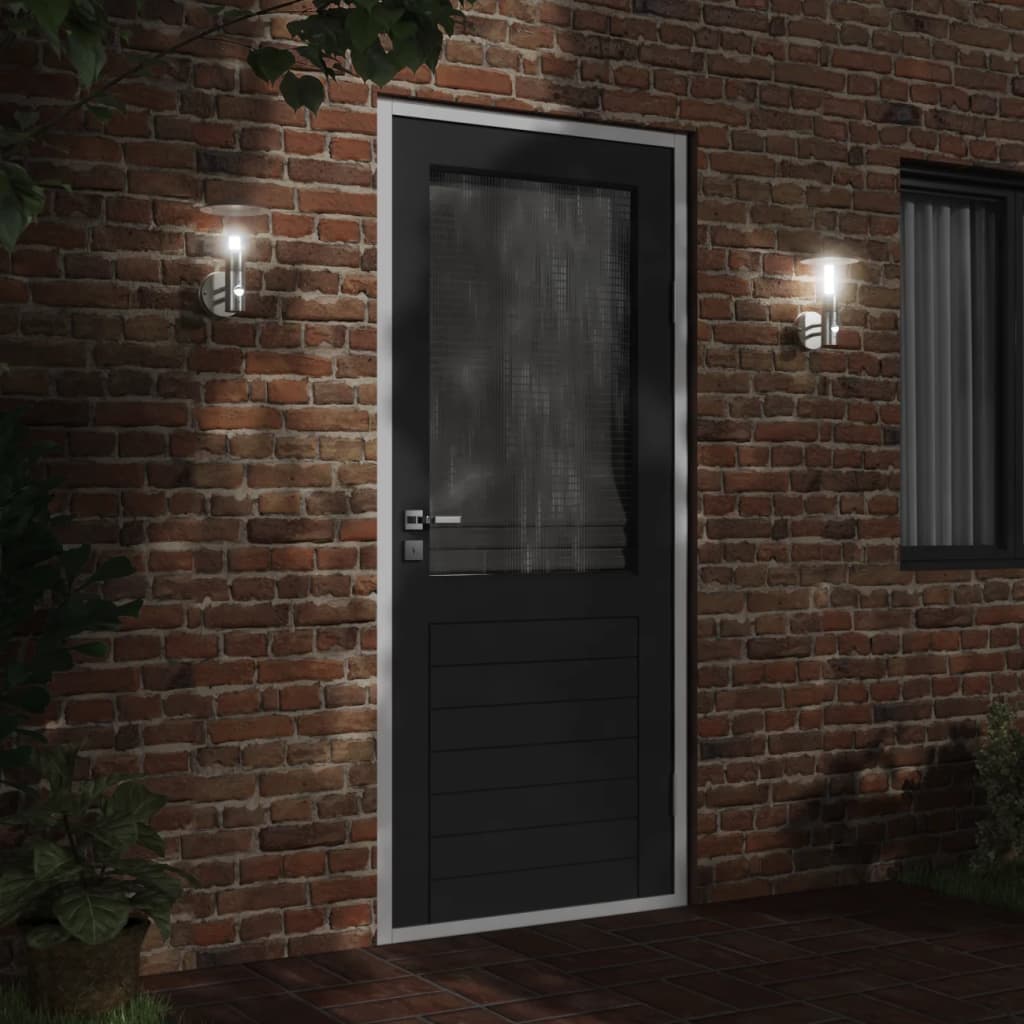 VidaXL applique d'extérieur avec capteur acier inoxydable couleur argent