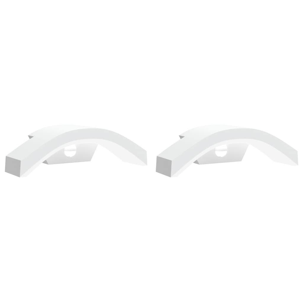 Vidaxx appliques d'extérieur 2 pcs LED avec capteurs fonte d'aluminium blanc