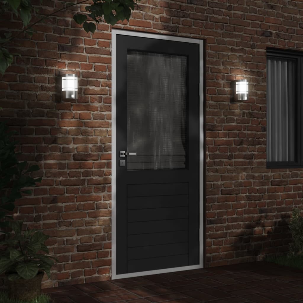 Vidaxx Außenwandleuchten 2 Stück mit Sensoren Edelstahl silberfarben