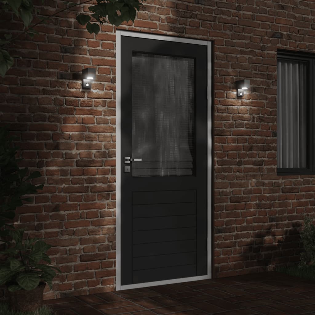 Vidaxx outdoor wall lamp with sensor cast aluminum black