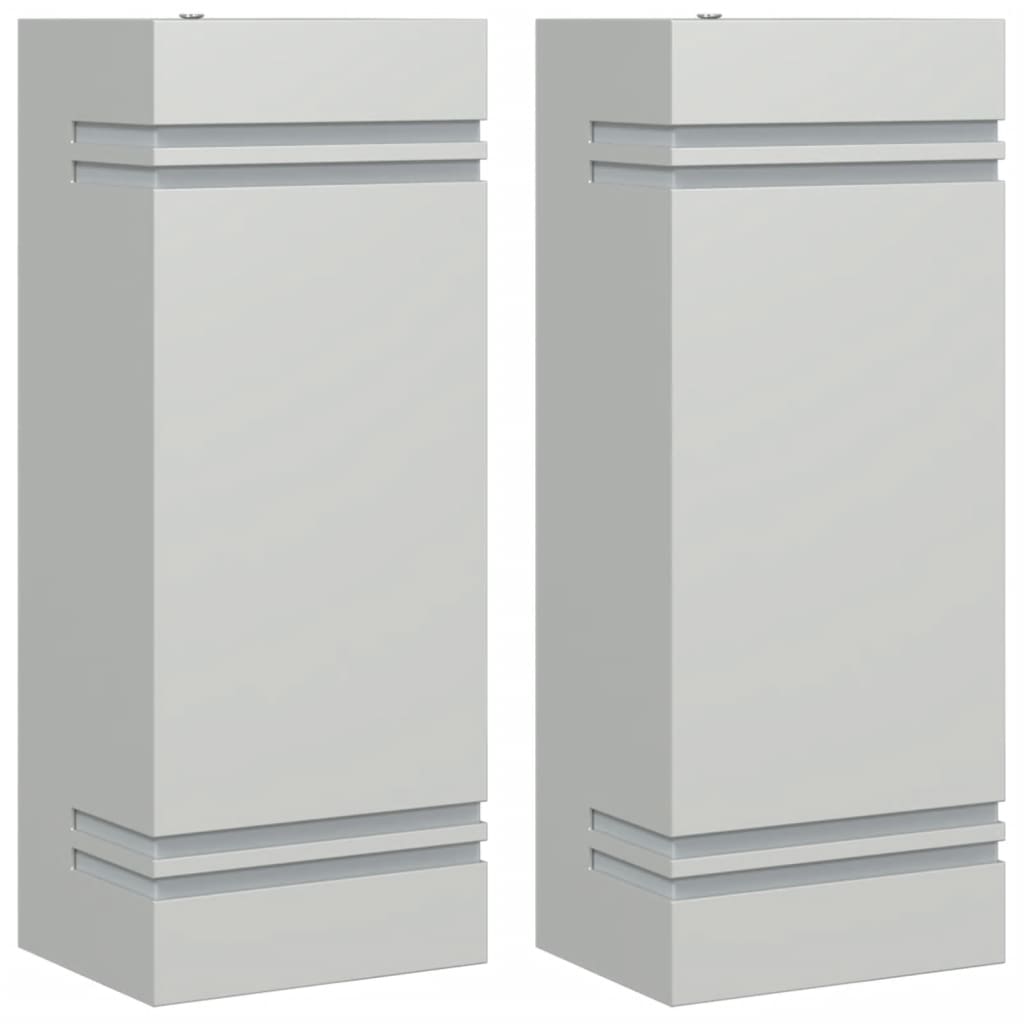 Vidaxx Außenwandlampen 2 Stück Edelstahl silberfarben