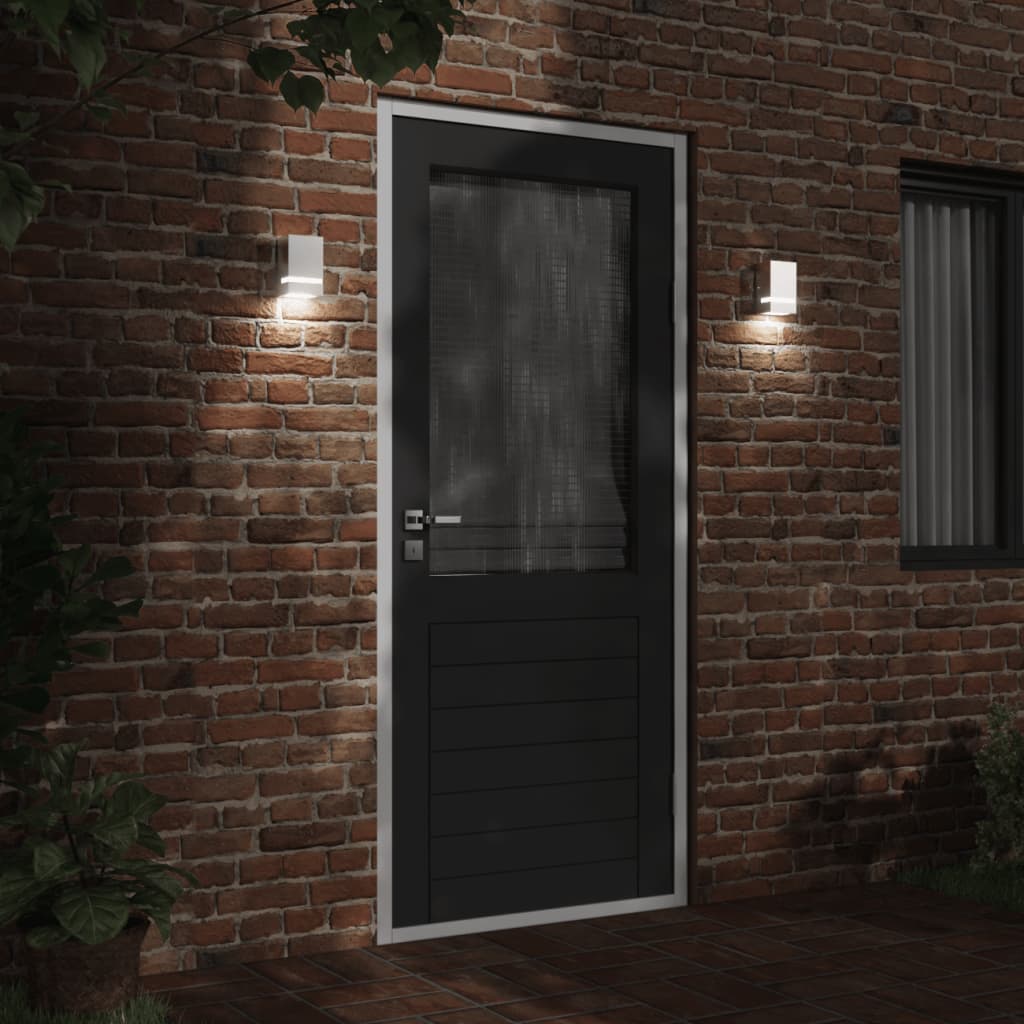 Lampada da parete per esterni Vidaxx in acciaio inossidabile color argento