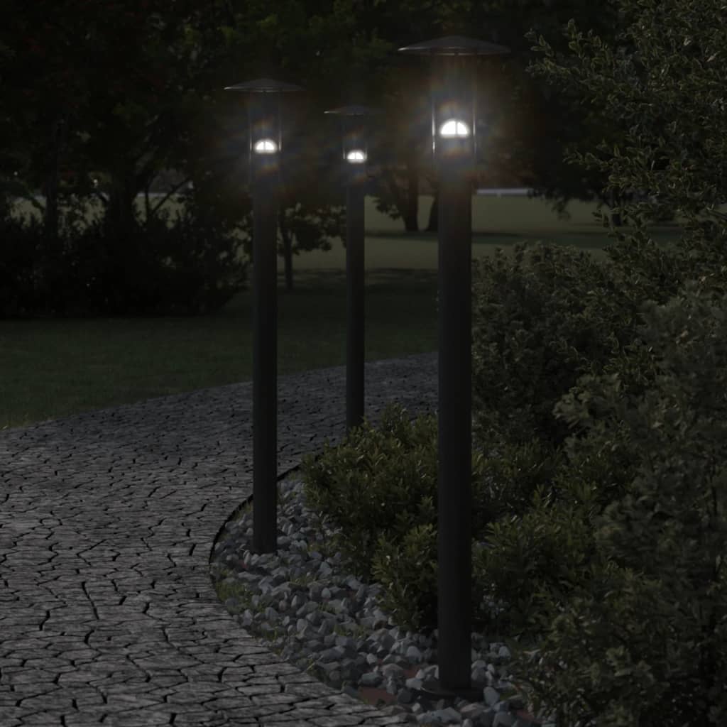 Lampada da terra per esterni Vidaxx 100 cm in acciaio inossidabile nero