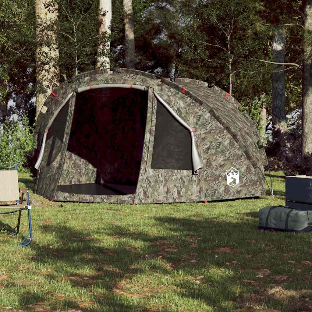 Tente de pêche VidaXL camouflage imperméable 4 personnes