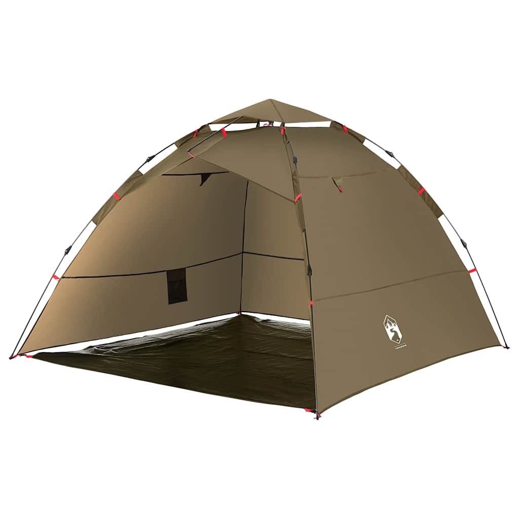 Vidaxl fishing tent 4-person quick release olive green