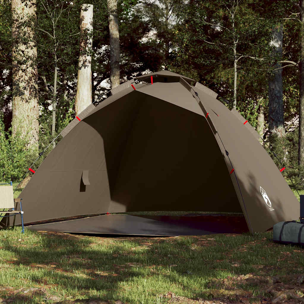 Vidaxl fishing tent 4-person quick release olive green