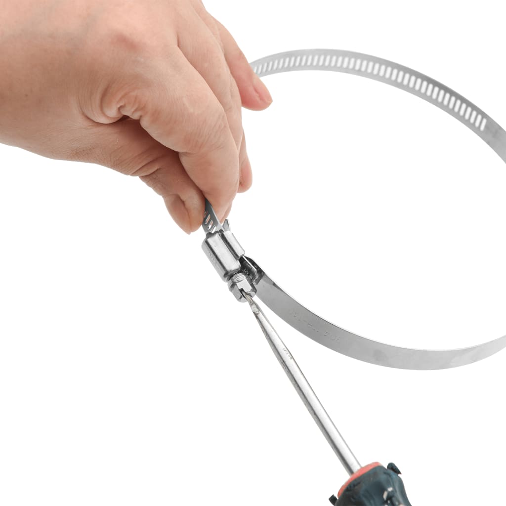 VidaXL Schlauchschellen 6 Stück 91-220 mm Edelstahl 304