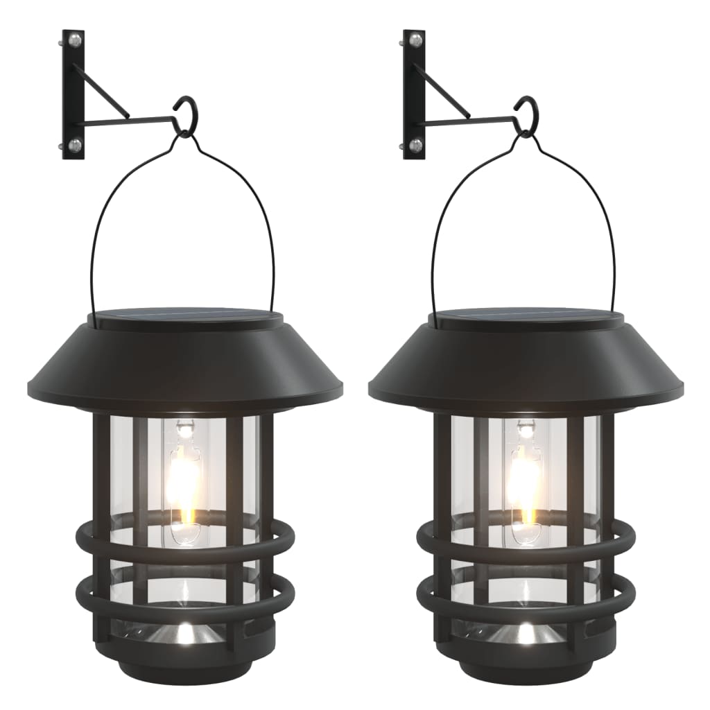 VidaXL outdoor wall lanterns 2 pcs solar white