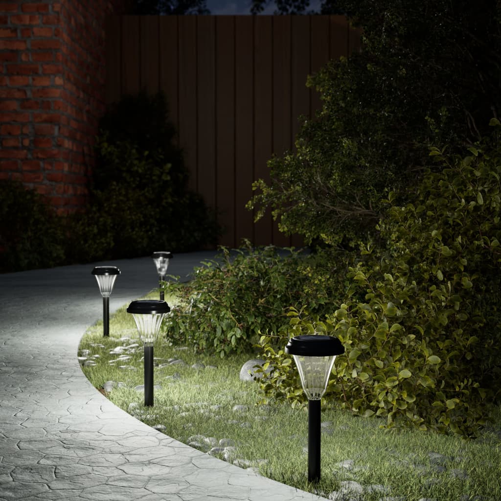 Vidaxx illuminazione per vialetti da giardino 12 pezzi solare con picchetti da terra bianchi