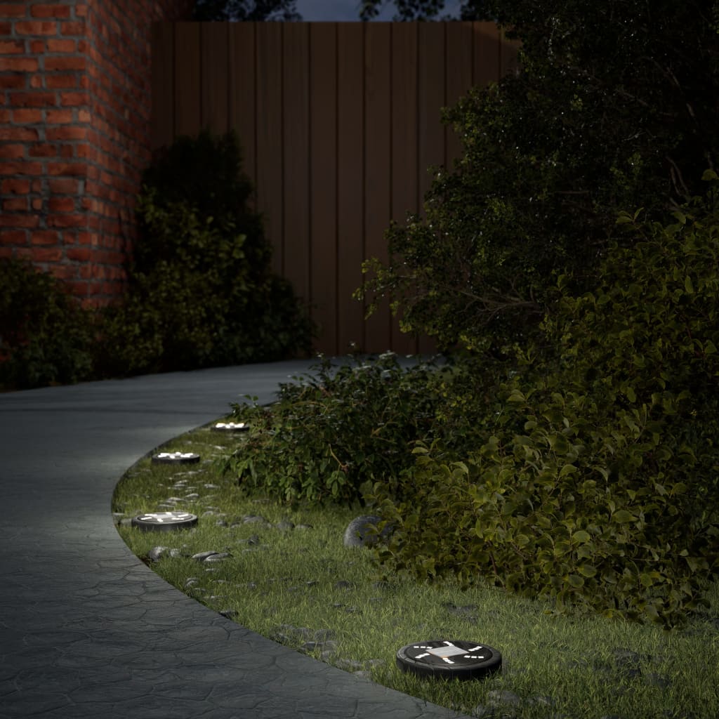 Lampade da terra Vidaxx 4 pezzi solari con picchetti da terra bianco caldo