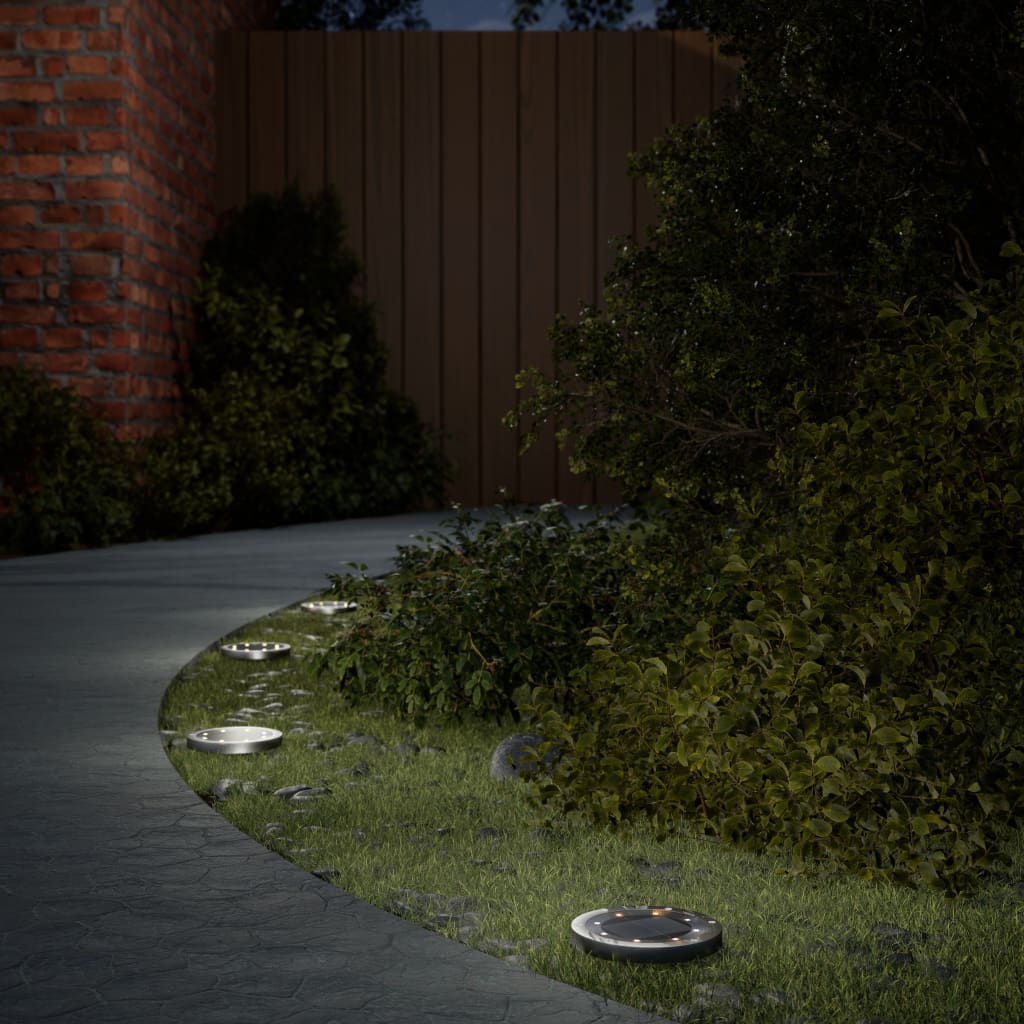 Vidaxx lampes au sol 4 pcs solaires avec piquets de terre blanc chaud
