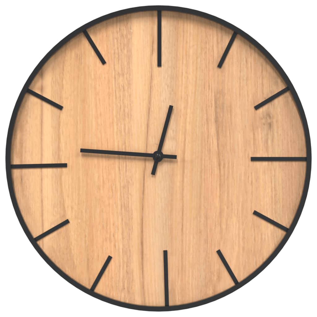 Vidaxx Wanduhr ø39 cm Eisen und fertiges Holz braun
