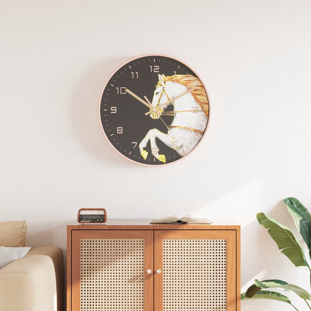 Vidaxx reloj de pared ø29,5 cm poliestireno y cristal dorado y blanco