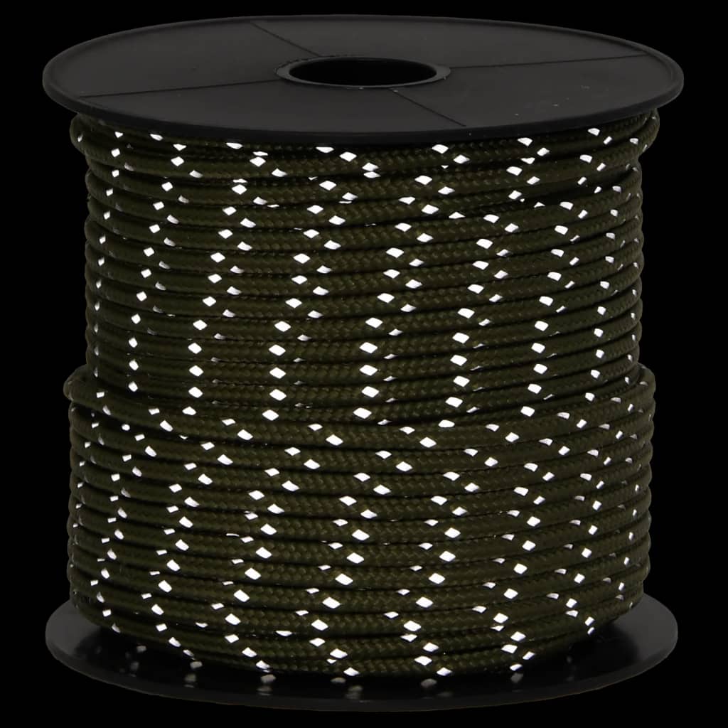 Hauban de tente Vidaxxl avec bandes réfléchissantes et tendeurs 50 m 4 mm