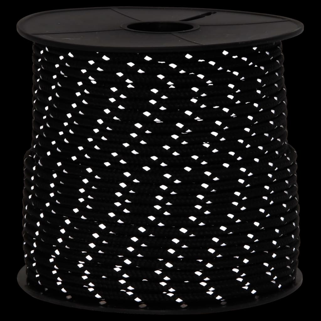 Hauban de tente Vidaxxl avec bandes réfléchissantes et tendeurs 50 m 4 mm