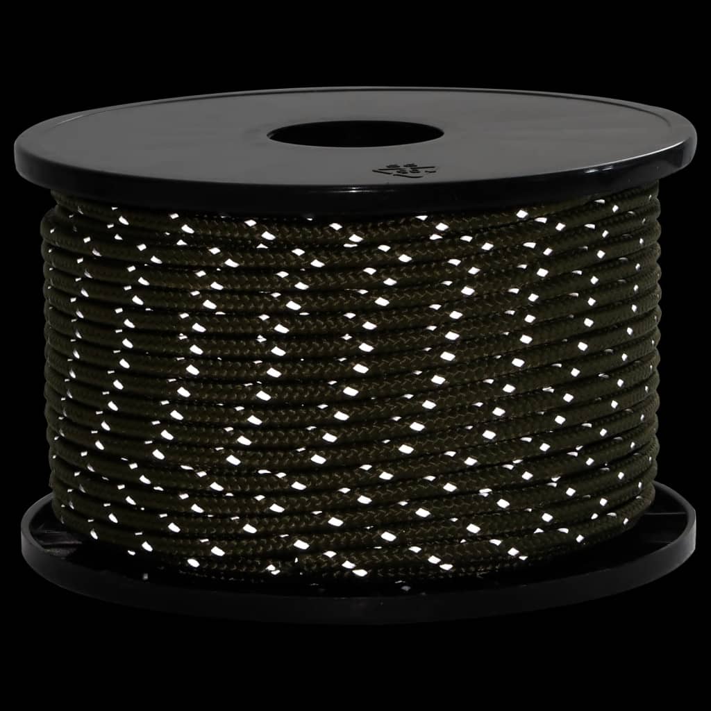 Hauban de tente VidaXL avec bandes réfléchissantes et tendeurs 50 m 5 mm