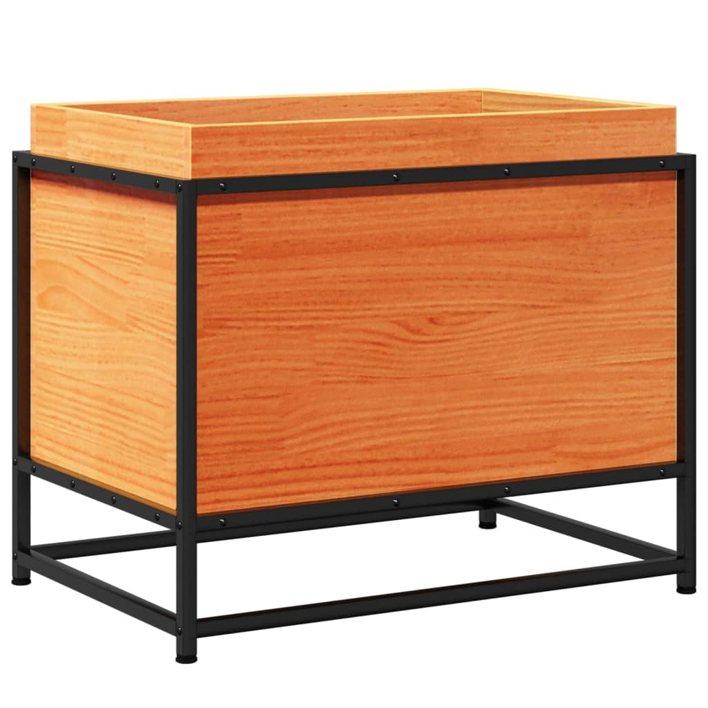 Fioriera Vidaxx 60x40x50 cm in legno di pino massiccio, marrone lavato