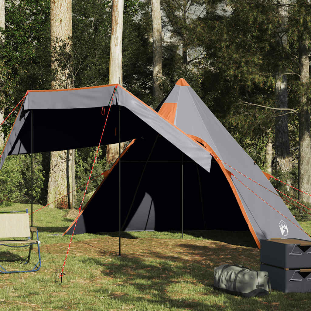 VidaXL tente tipi 5 personnes imperméable gris