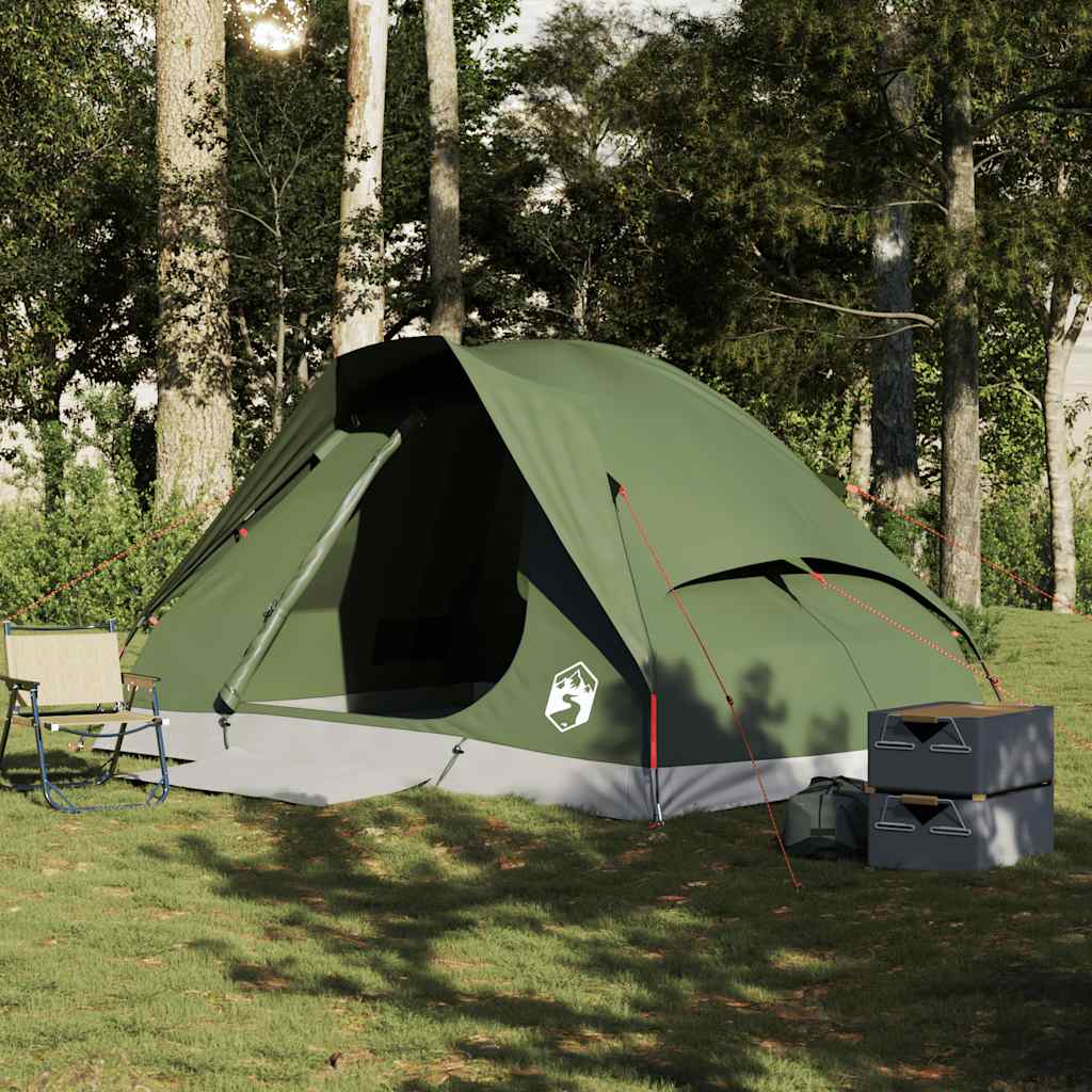 VidaXL dome tent 4-person waterproof olive green
