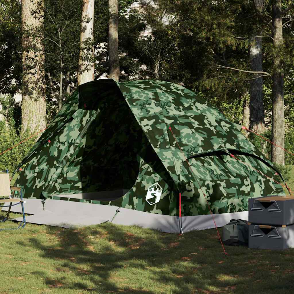 VidaXL dome tent 4-person waterproof camouflage