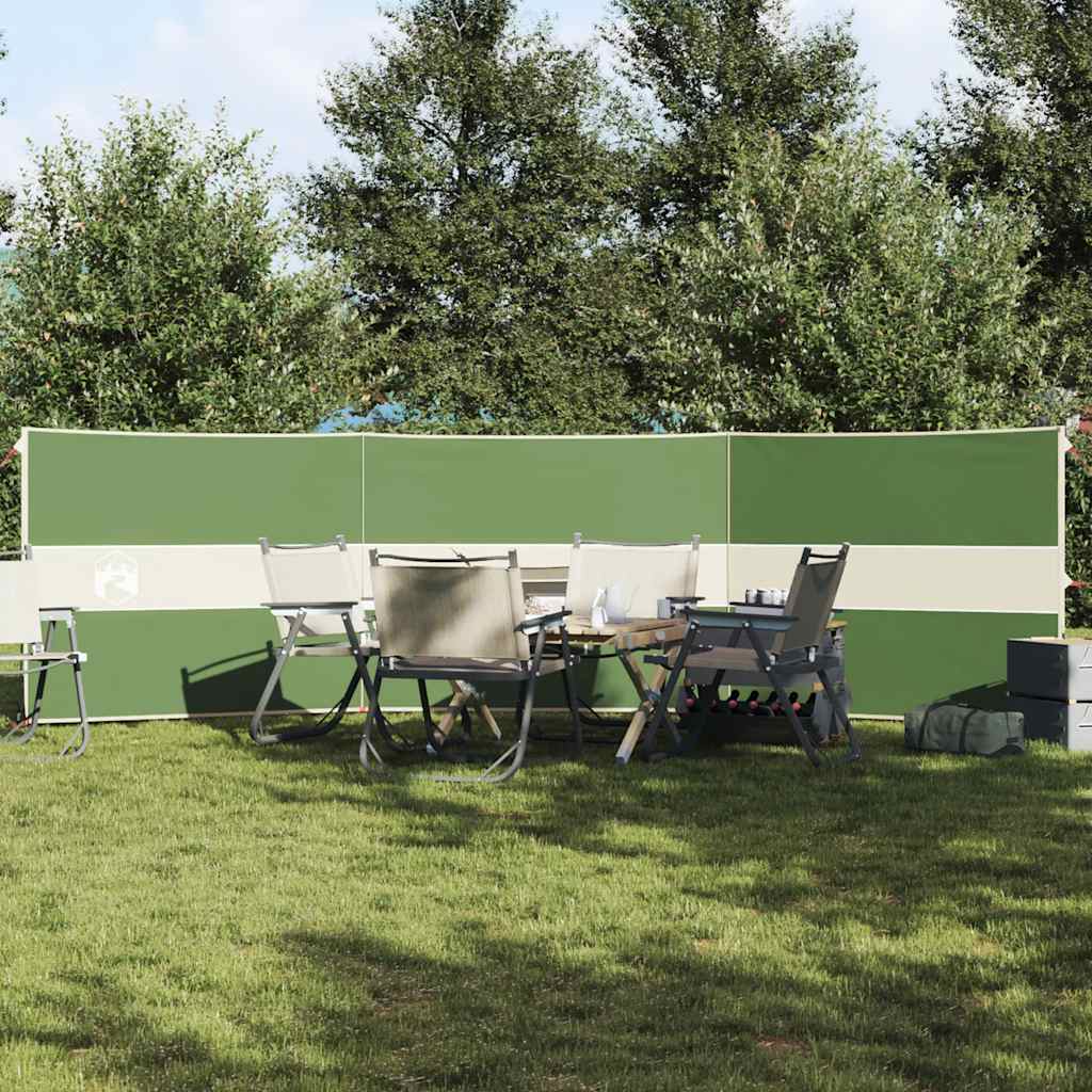 VidaXL parabrisas camping impermeable 490x123 cm verde