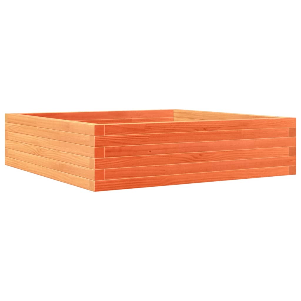 Vidaxx jardinière 90x90x23 cm bois de pin massif, marron lavé