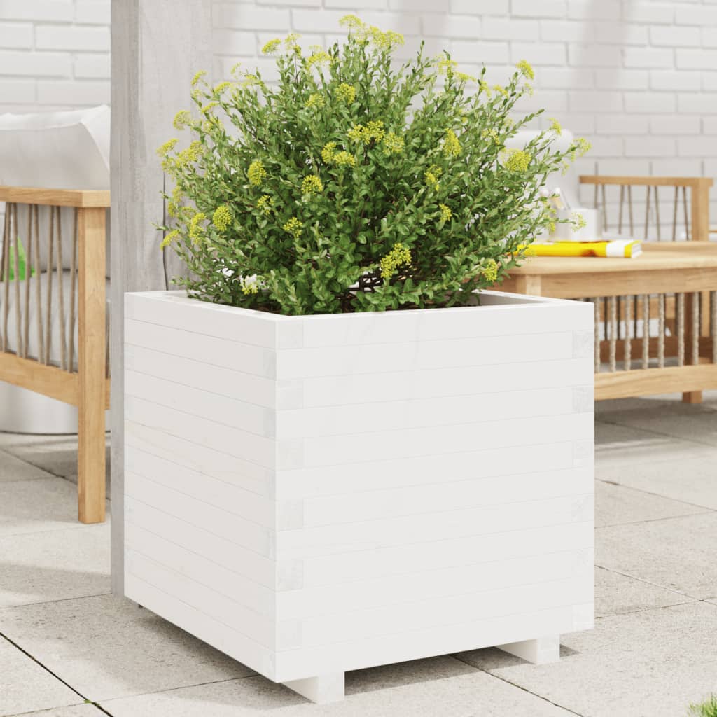 Vidaxx jardinera 60x60x49,5 cm madera maciza de pino blanco