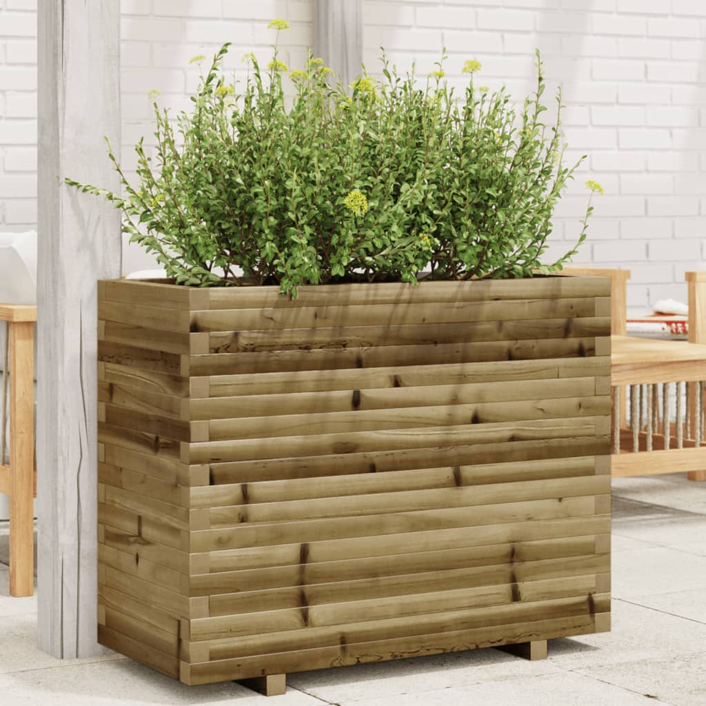 VidaXL Jardinera 90x40x72 cm madera de pino impregnada