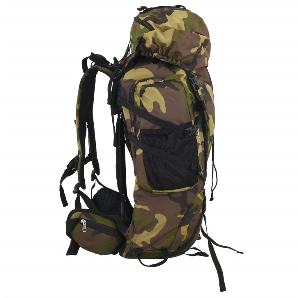 VidaXL mochila de senderismo 60 l tejido oxford camuflaje verde