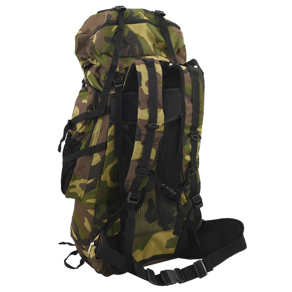 VidaXL mochila de senderismo 60 l tejido oxford camuflaje verde