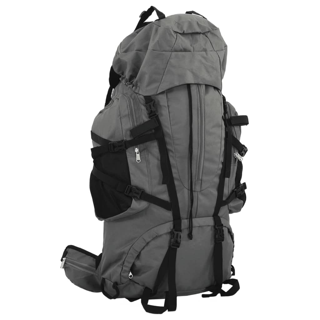 VidaXL mochila de senderismo 80 l tejido oxford gris