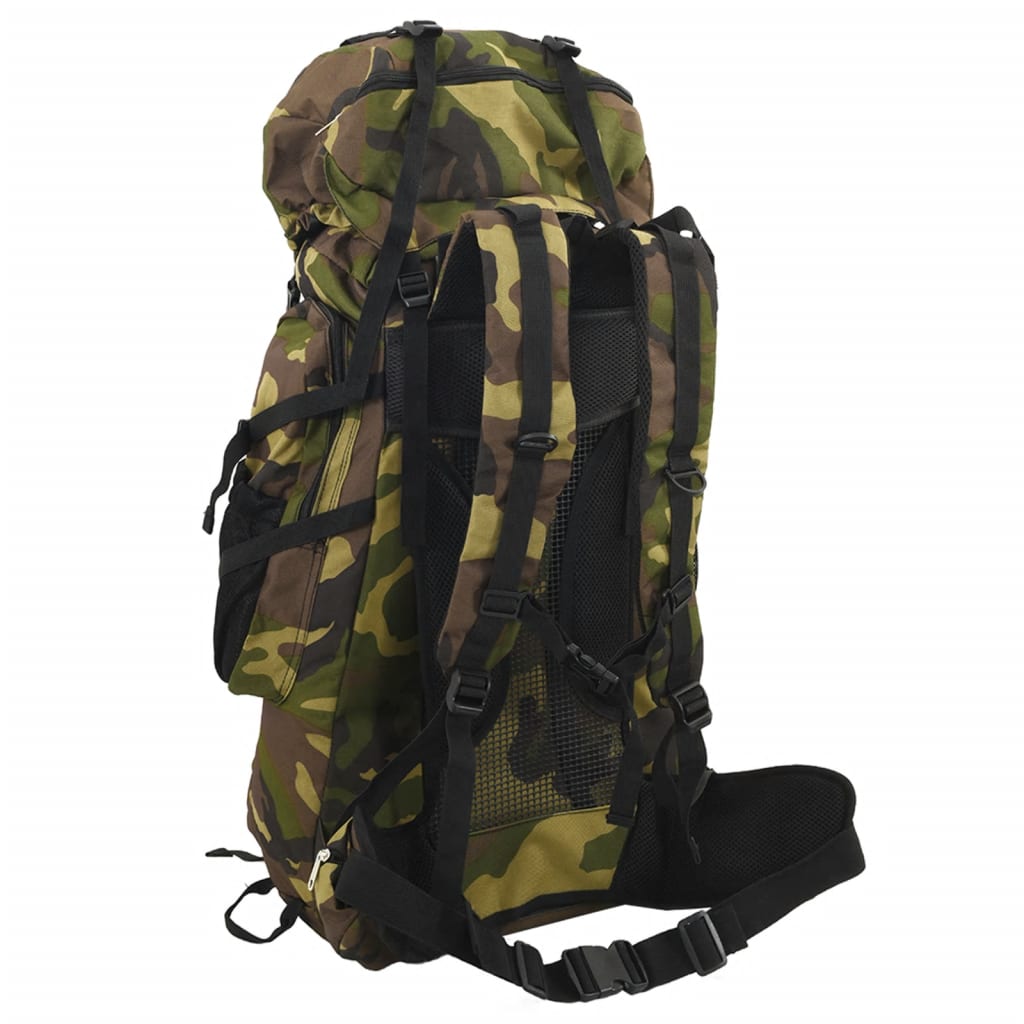 VidaXL mochila de senderismo 80 l tejido oxford camuflaje verde