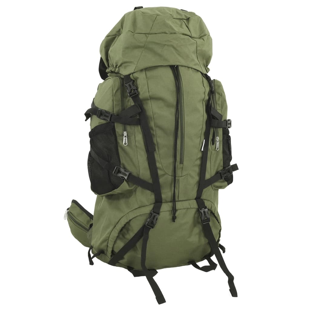 VidaXL mochila de senderismo 80 l tejido oxford verde militar